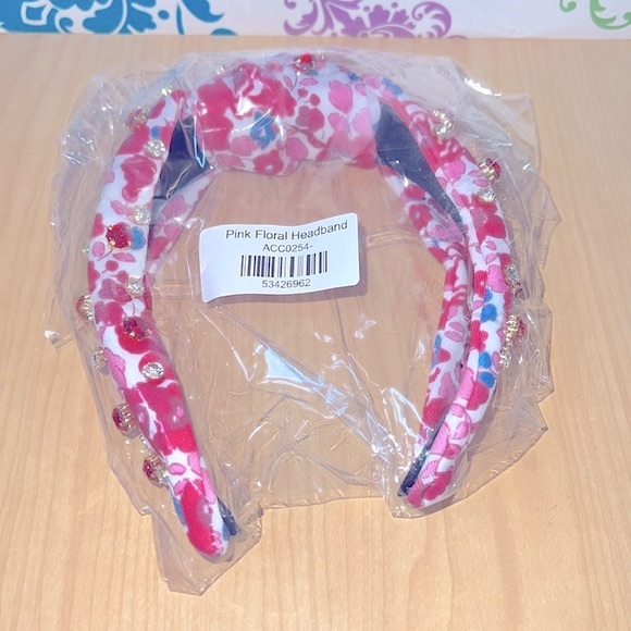 Pink & White Floral Headband *NEW* - Picture 7 of 7